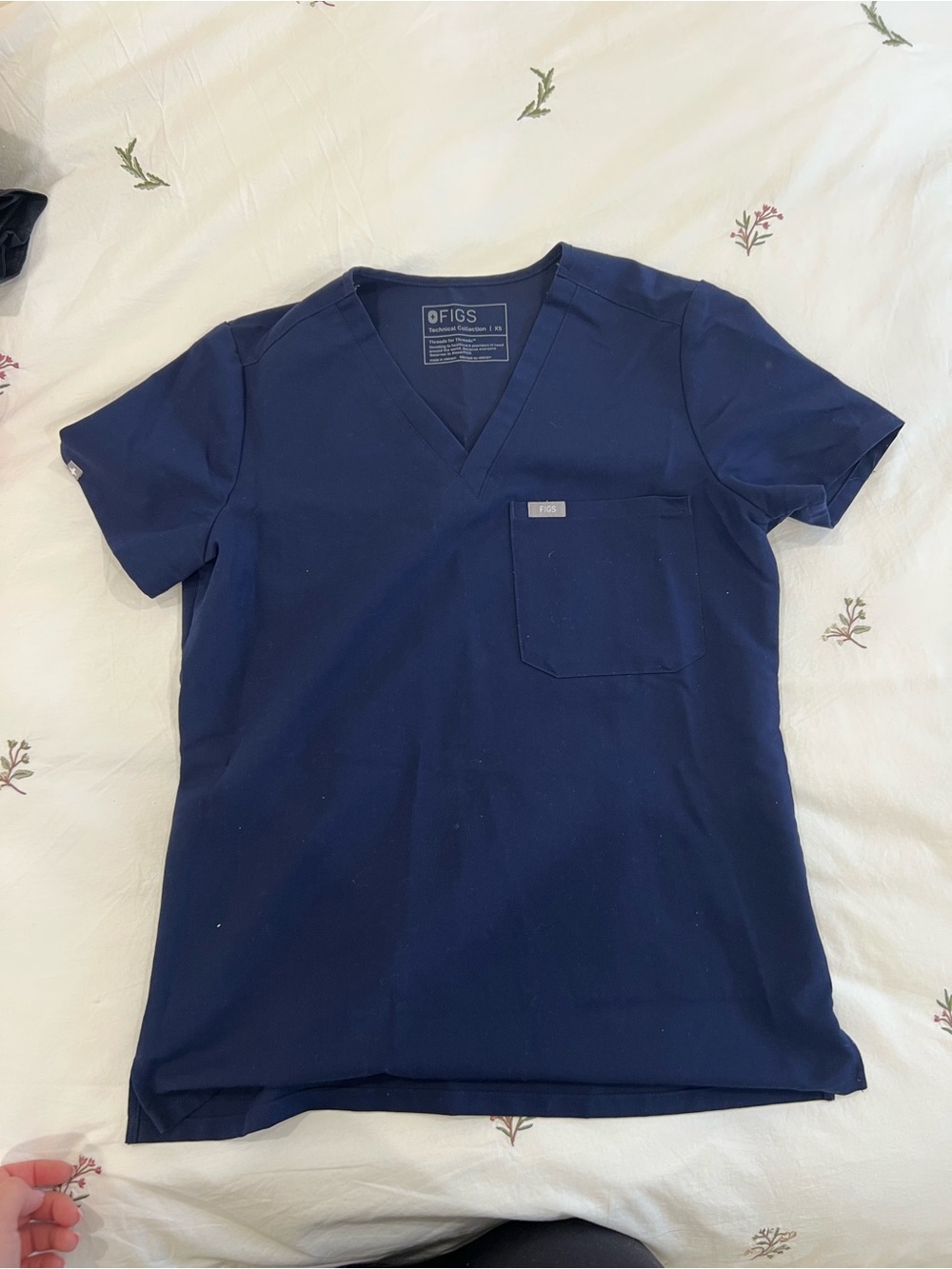 FIGS Navy catarina scrub top